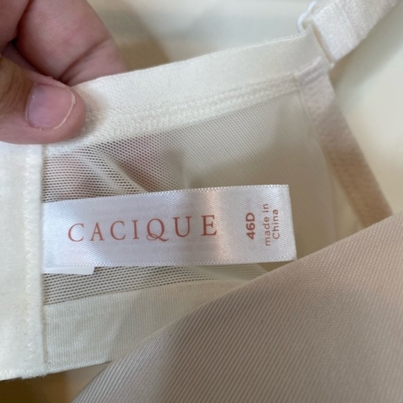 Cacique Lane Bryant Totally Smooth Lightly Lined Full Coverage Bra Beige 46D - Picture 4 of 7